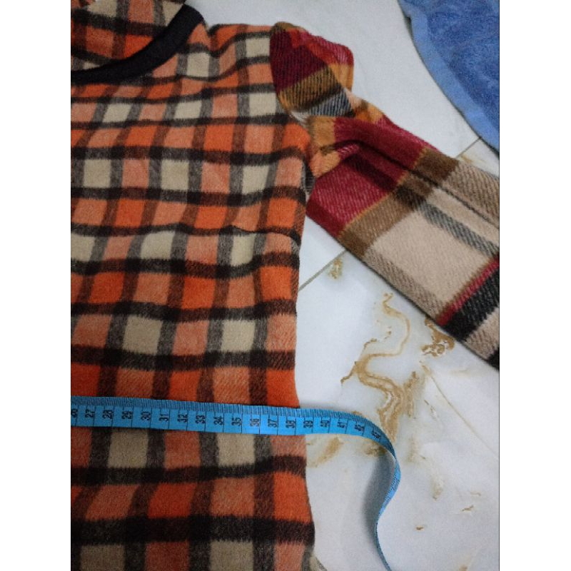 Đầm dạ sọc cam size XS-S