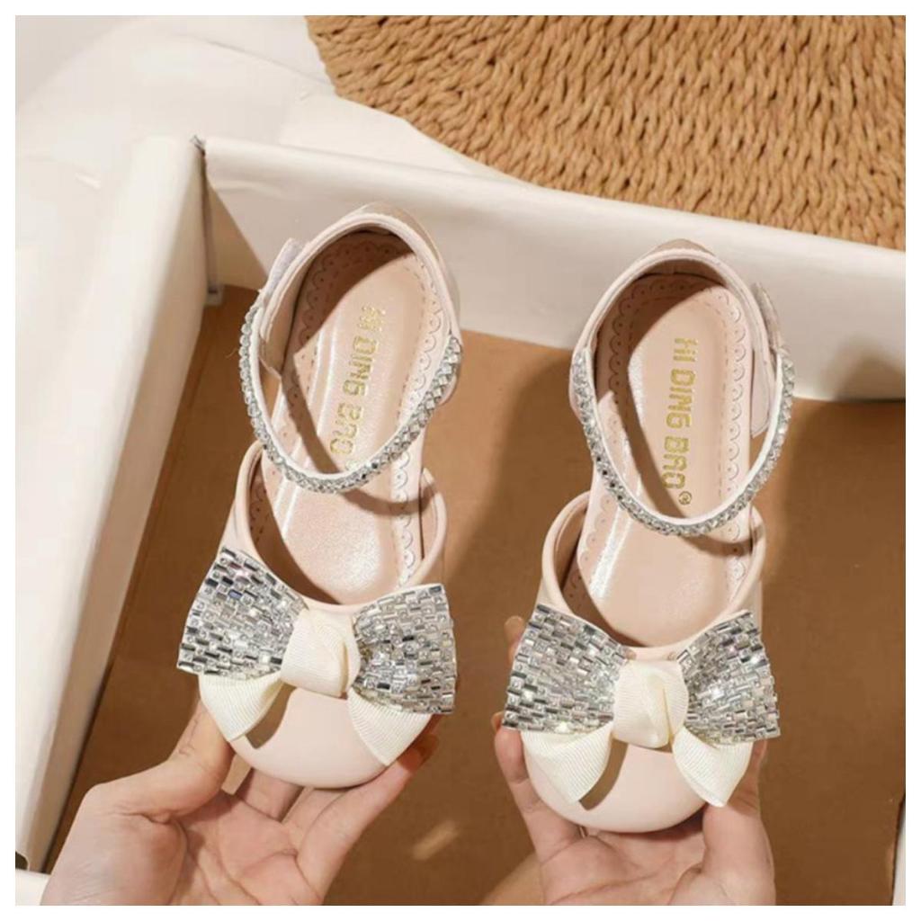 Giầy quai đá 102 bít nơ thời trang công chúa gồm 3 màu xinh yêu cho bé
