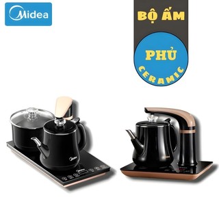 Bộ ấm tự động MIDEA phủ CERAMIC cao cấp - tự động cấp nước, tự động đun sôi, tự động ngắt, chống cạn 