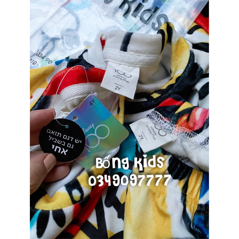 Bộ Nhung Bé Trai & Bé Gái Mickey Mềm Mịn Delta