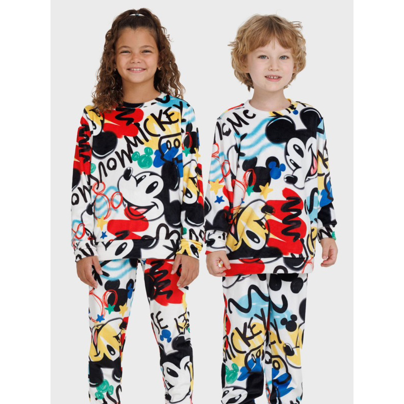 Bộ Nhung Bé Trai & Bé Gái Mickey Mềm Mịn Delta