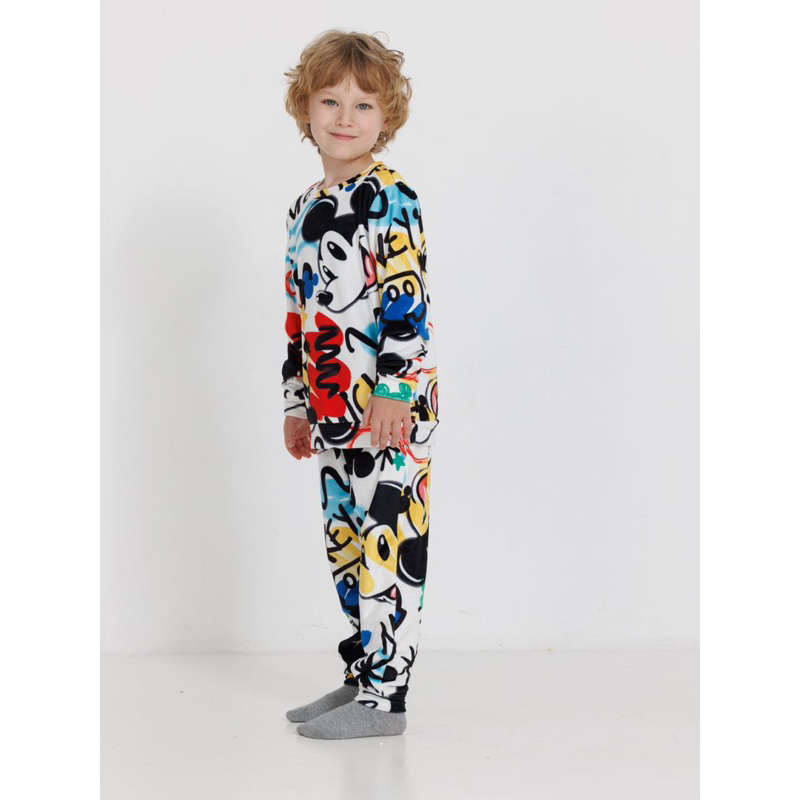 Bộ Nhung Bé Trai & Bé Gái Mickey Mềm Mịn Delta