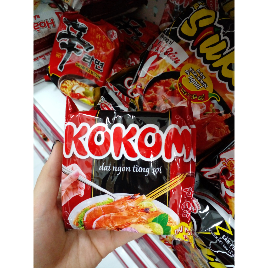 Mì KOKOMI tôm chua cay thùng 30 gói 65g