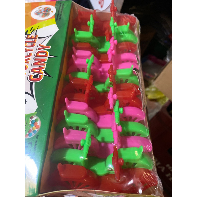 Sỉ hộp 30 chiếc kẹo xê trái cây kèm đồ chơi xe đạp