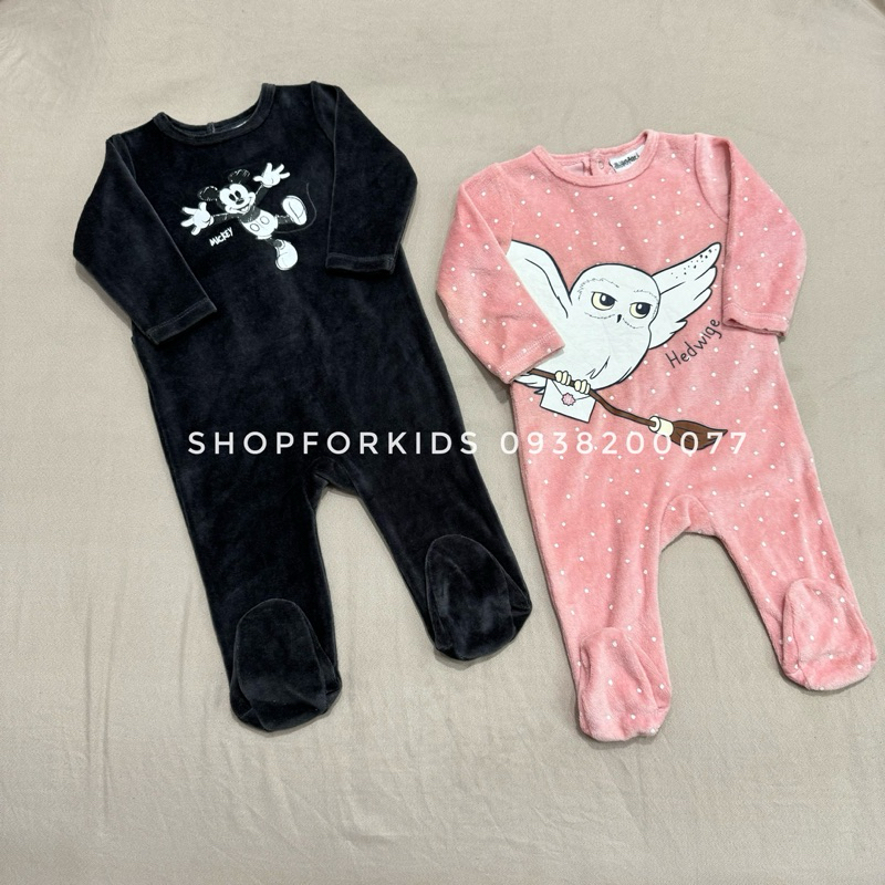 Body sleep chất nhung Dis.ney liền tất xuất dư xịn cho bé, chất nhung mềm siêu mướt