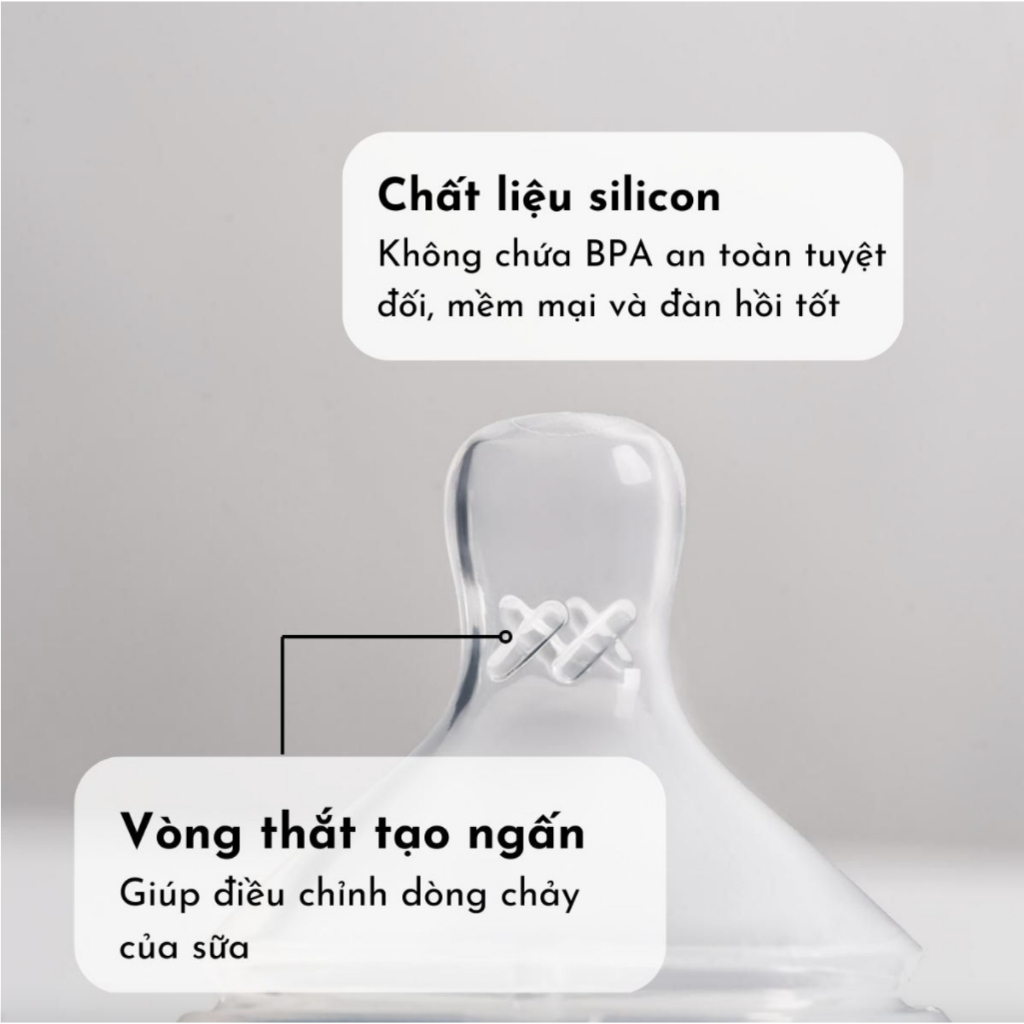 Núm Ti Thay Thế Bình Sữa Hegen 0m+, 3m+, 6m+ và Y Cắt Lamkids
