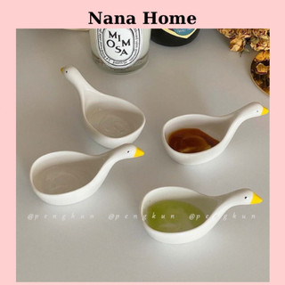 Đĩa chấm mini, đựng gia vị, nước chấm, decor bàn ăn hình vịt dễ thương