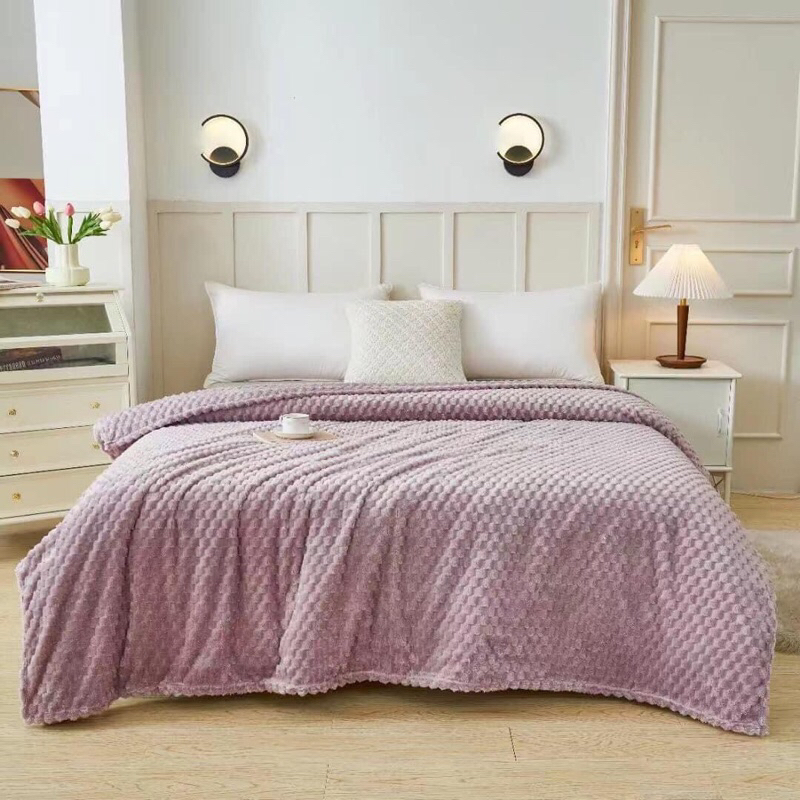 CHĂN - Amari Chăn Tuyết 2 lớp Nhung vân nổi size  2m2x2m3 hàng siêu đẹp nặng 1kg5