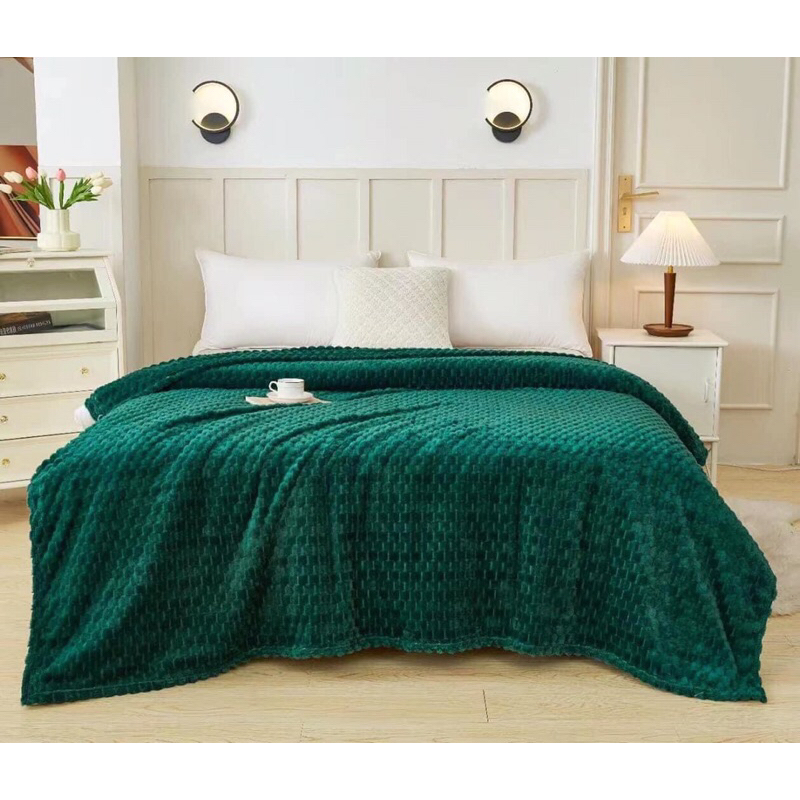 CHĂN - Amari Chăn Tuyết 2 lớp Nhung vân nổi size  2m2x2m3 hàng siêu đẹp nặng 1kg5