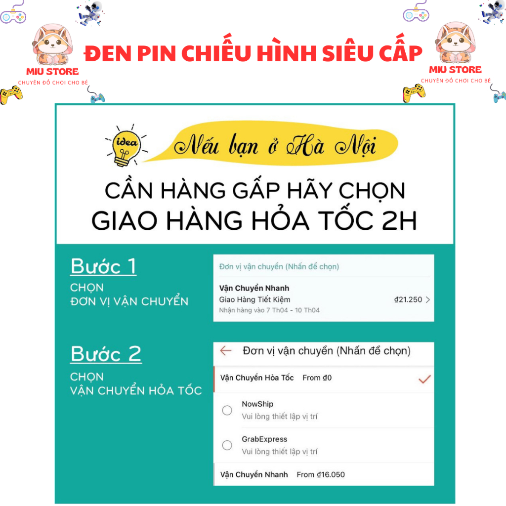 Đèn pin chiếu hình cho bé 80 hình động vật sắc nét, thông minh