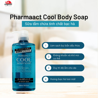 SỮA TẮM NAM COOL BODY SOAP Nhật Bản mẫu mới 2023 550ml, hương Bạc Hà và Tràm Trà