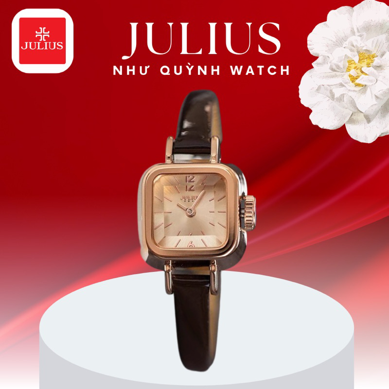 Đồng hồ nữ Julius Hàn Quốc JA-496C dây da (Nâu)