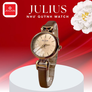 Đồng hồ nữ Julius Hàn Quốc Ja-925 dây da (Nâu)