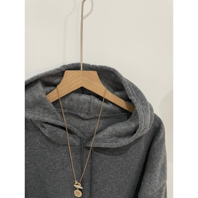 Áo hoodie xám mới ceng nam nữ đều mặc xinh