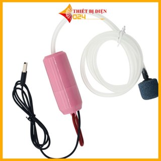 Máy sủi oxy mini siêu êm máy sục oxi bể cá cảnh bơm khí khi đi câu hồ cá, kết nối USB
