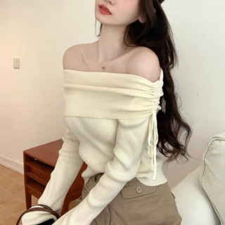  Áo Trễ Vai Dây Rút 1 Bên A41 Phong Cách Hàn Quốc Mới Nhất 