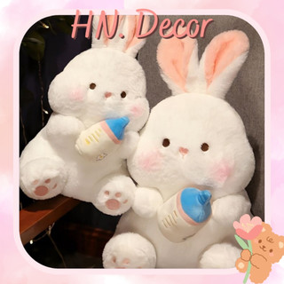 Gấu bông Thỏ trắng ôm bình sữa siêu dễ thương cute đồ chơi cho bé