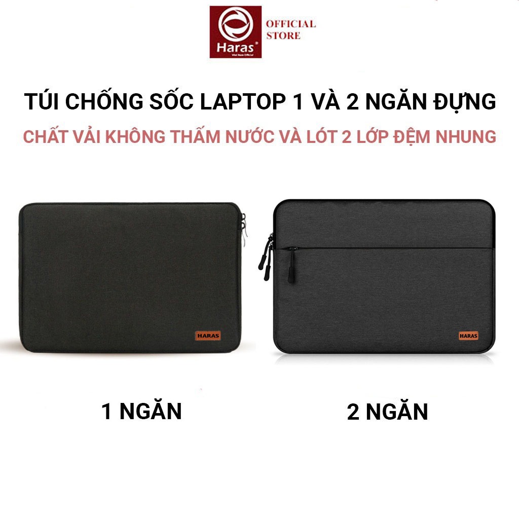 Túi Chống Sốc Laptop Macbook Ultrabook 1/2 Ngăn đựng 13.3 Inch, 14 Inch, 15 Inch, 17 Inch- Túi laptop nam nữ HARAS