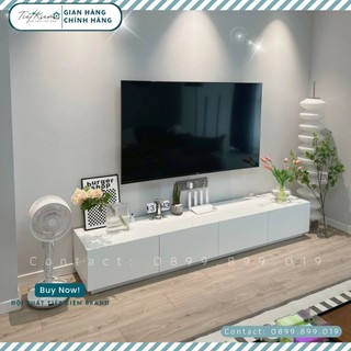 Kệ tivi trắng Nội Thất Tiết Kiệm phòng khách dùng làm tủ tivi trang trí đã lắp sẵn TV889890