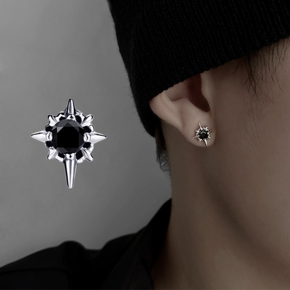 Khuyên tai nam nữ unisex đính đá nhiều mẫu, bông tai titan không gỉ thời trang Tavi Studio