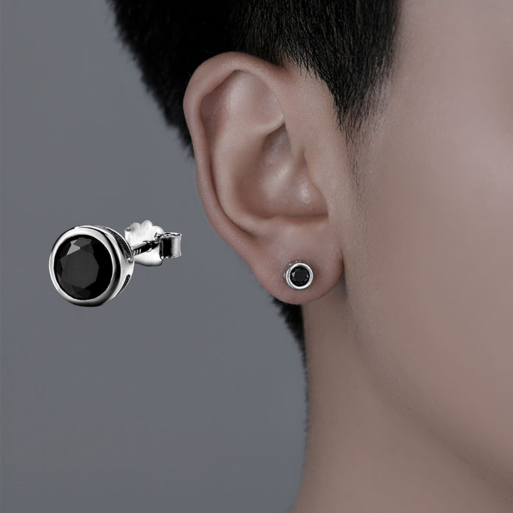 Khuyên tai nam nữ unisex đính đá nhiều mẫu, bông tai titan không gỉ thời trang Tavi Studio