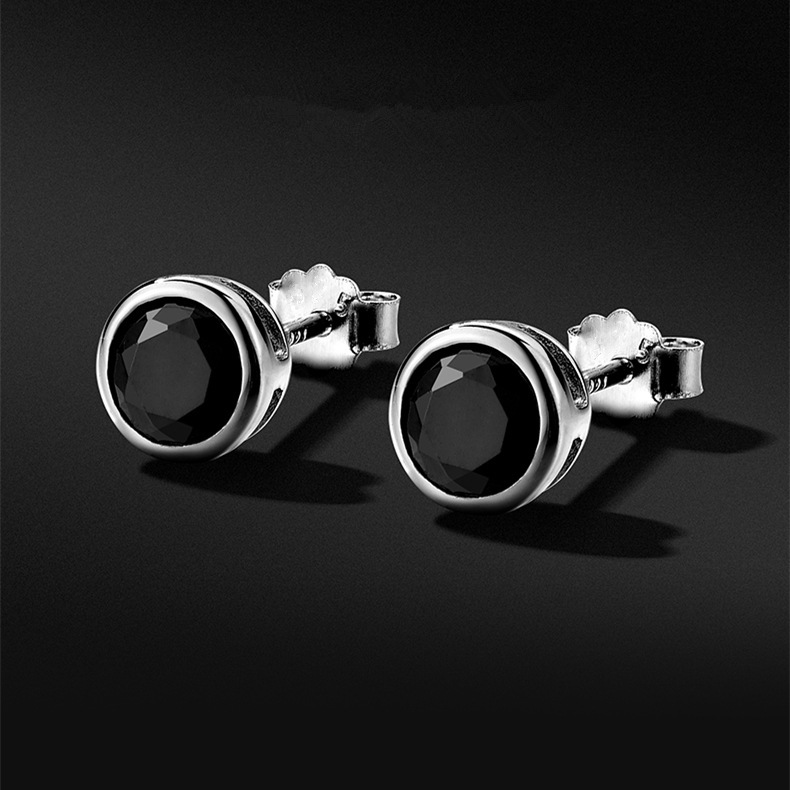 Khuyên tai nam nữ unisex đính đá nhiều mẫu, bông tai titan không gỉ thời trang Tavi Studio