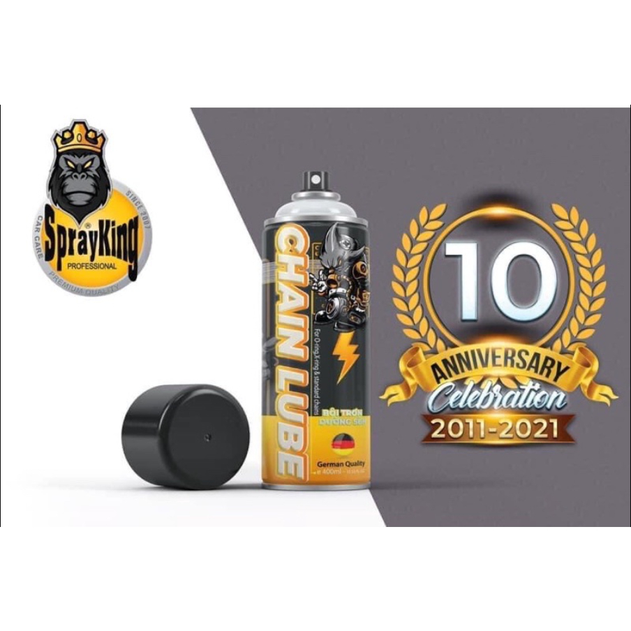 Combo vệ sinh sên, xích, bảo dưỡng, bôi trơn sên SPRAYKING dùng cho xe máy, xe mô tô sên phốt cao su sên vàng exciter