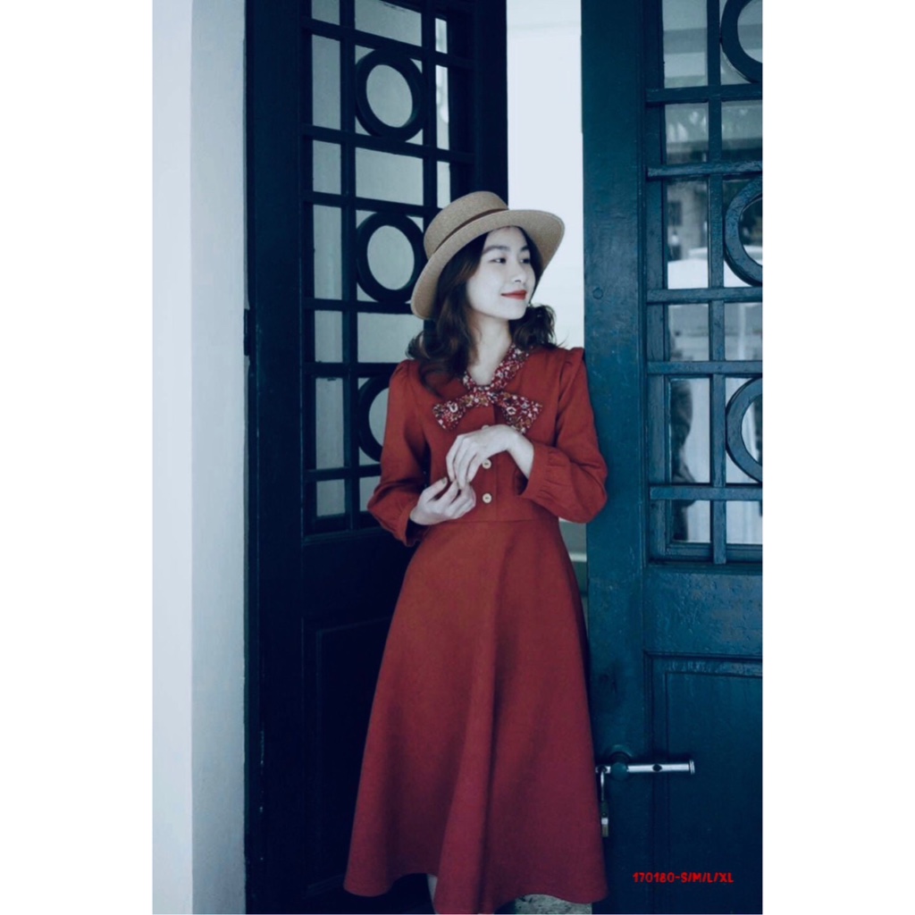 VÁY NHUNG CHÉO MỀM MỊN CÓ TÚI CỔ NƠ HOA SIÊU XINH SANG NHẸ NHÀNG ĐẦM CÔNG SỞ