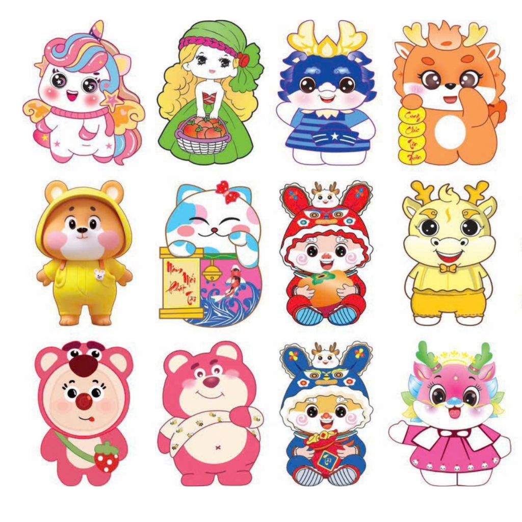 Combo 20 lì xì Chipi mẫu mới năm  Giáp Thìn 2024