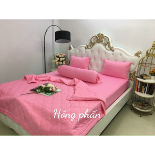 Bộ drap thun màu A+ hàn quốc chất thun mát mịn