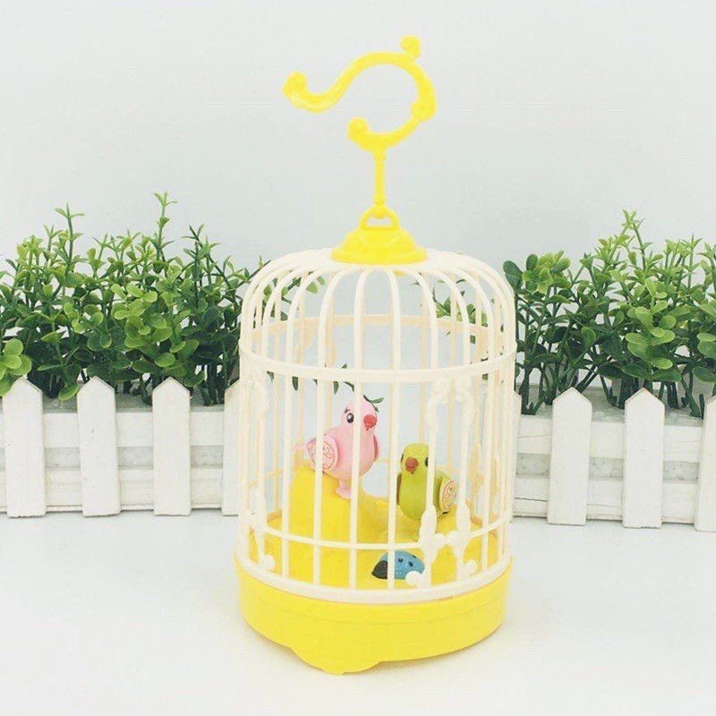 Đồ chơi trẻ em, đồ chơi lồng chim biết hót. Đồ chơi chạy bằng pin AA, có đèn led
