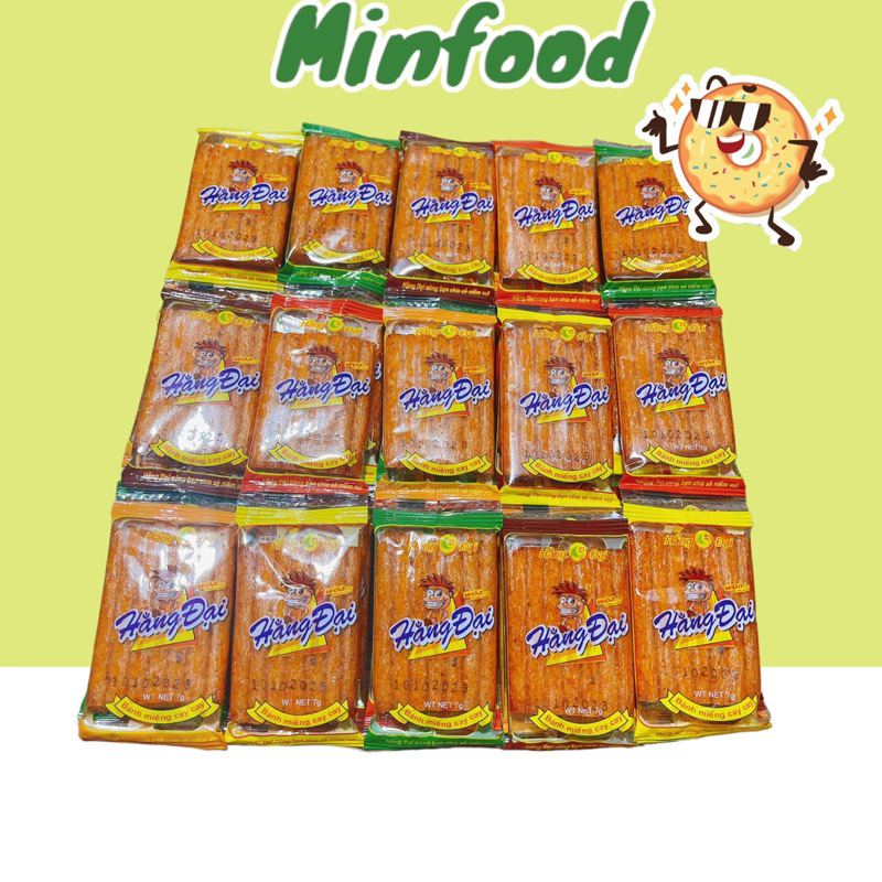1 gói sườn dê nướng Hằng Đại, bánh miếng cay cay mini thơm ngon Minfood tiệm đồ ăn vặt