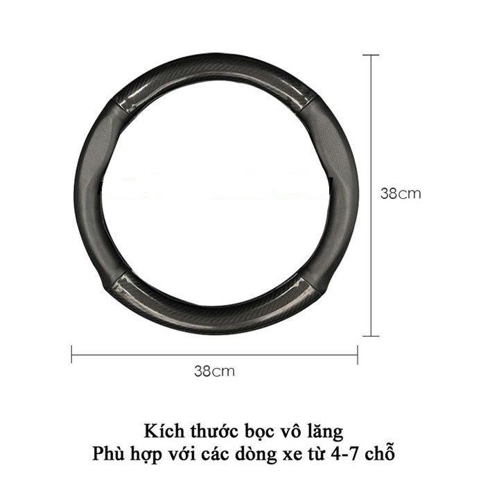 Bọc vô lăng carbon theo logo hãng xe
