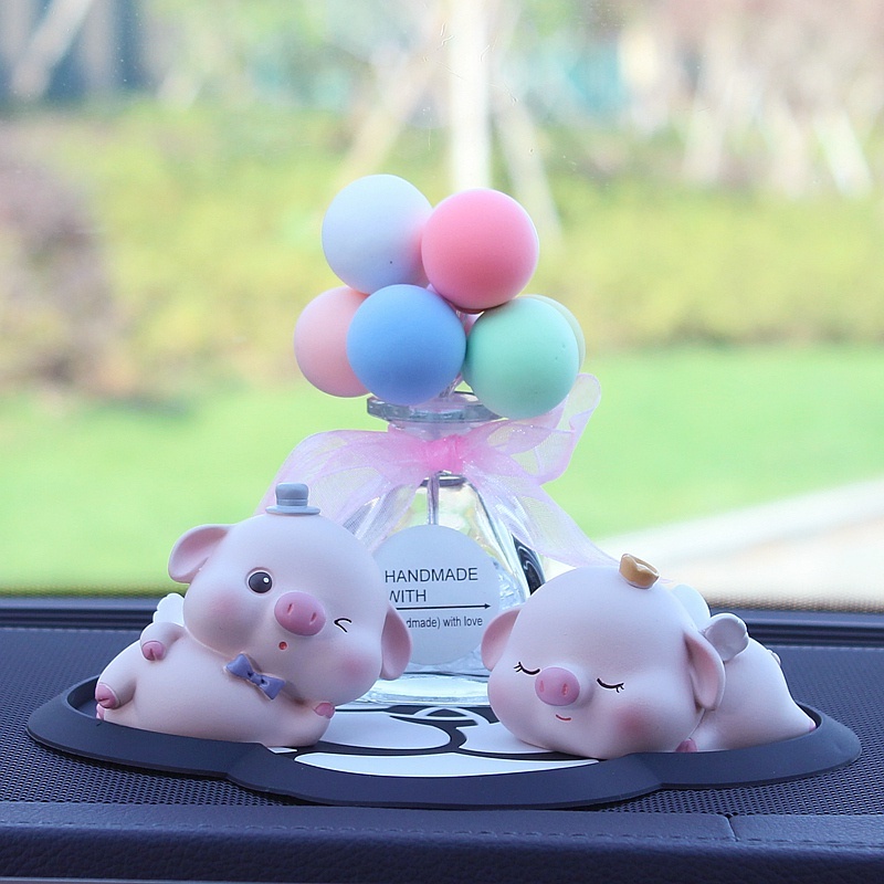 Phụ Kiện Trang Trí Ô Tô Set 6 Heo Dễ Thương Decor Taplo Xe Hơi Oto Chất Liệu Thạch Cao Bóng Cao Cấp Giá Rẻ
