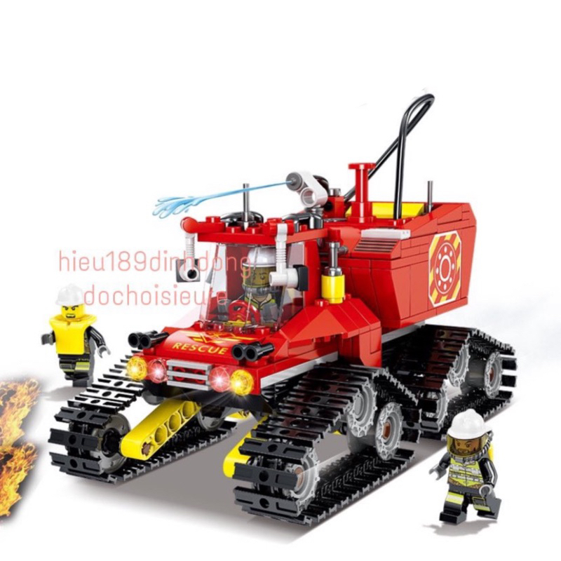 Lắp ráp xếp hình KY80528 : Xe cứu hỏa chuyên dụng