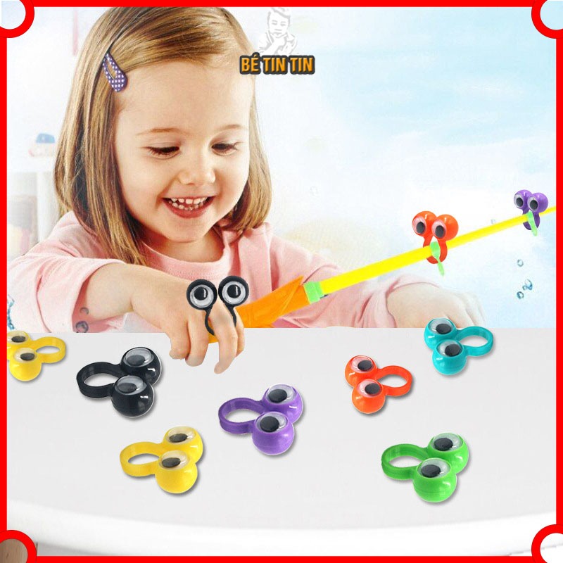 Đồ Chơi Nhẫn Đeo Ngón Tay Haloween, Nhẫn Đeo Ngón Tay Hình Con Mắt Bằng Nhựa Đồ Chơi Hàng Rong Cho Bé