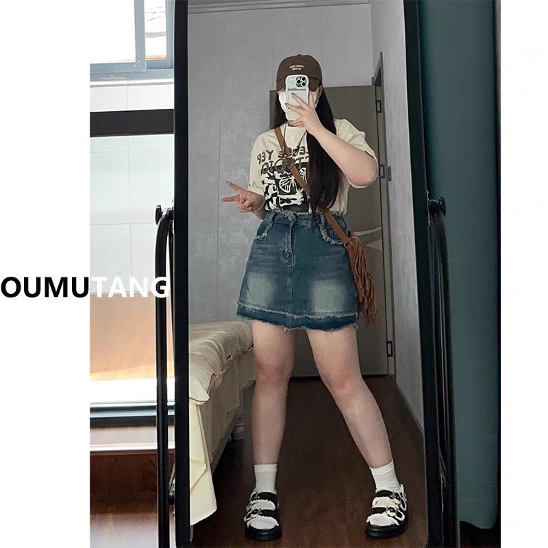 Chân Váy Jeans Dáng Ngắn BIGSIZE