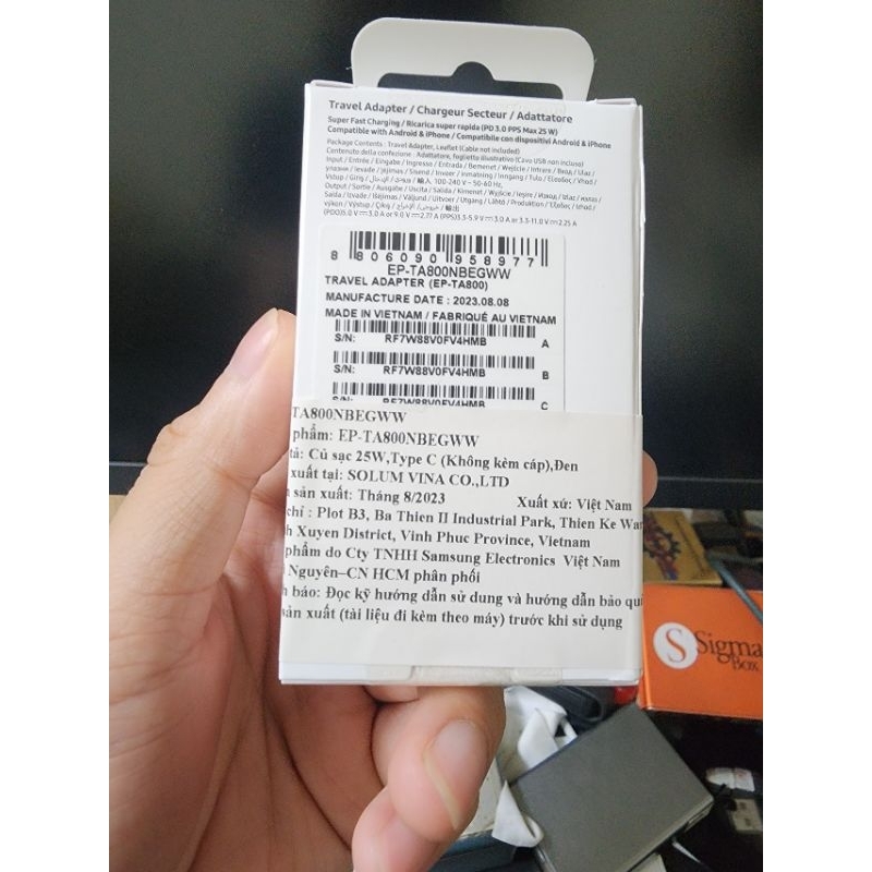 Củ sạc 25W Samsung chính hãng
