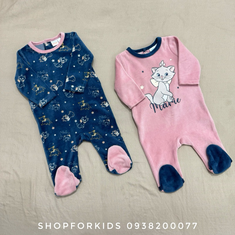 Body sleep nỉ nhung Dis.ney liền tất xuất dư xịn cho bé, chất nhung mềm siêu mướt