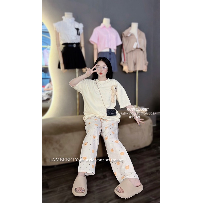 Set bộ thun đính gấu QC