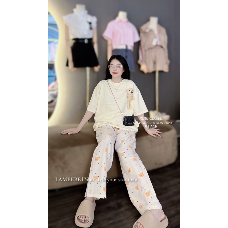 Set bộ thun đính gấu QC