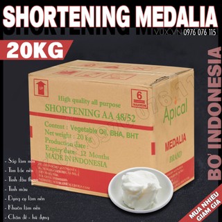 Bơ thực vật trắng - shortening aa 48/52 medalia - nguyên liệu làm nến bơ cúng dường, mỡ trừu làm bánh