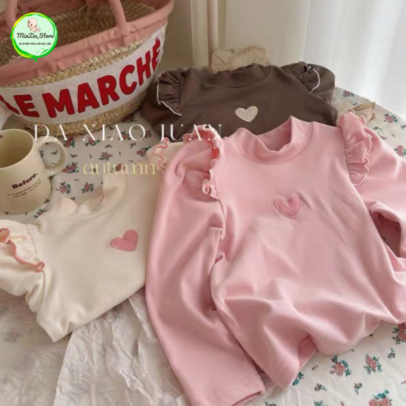 Áo giữ nhiệt cánh tiên, cổ cao cho bé gái 7-18kg