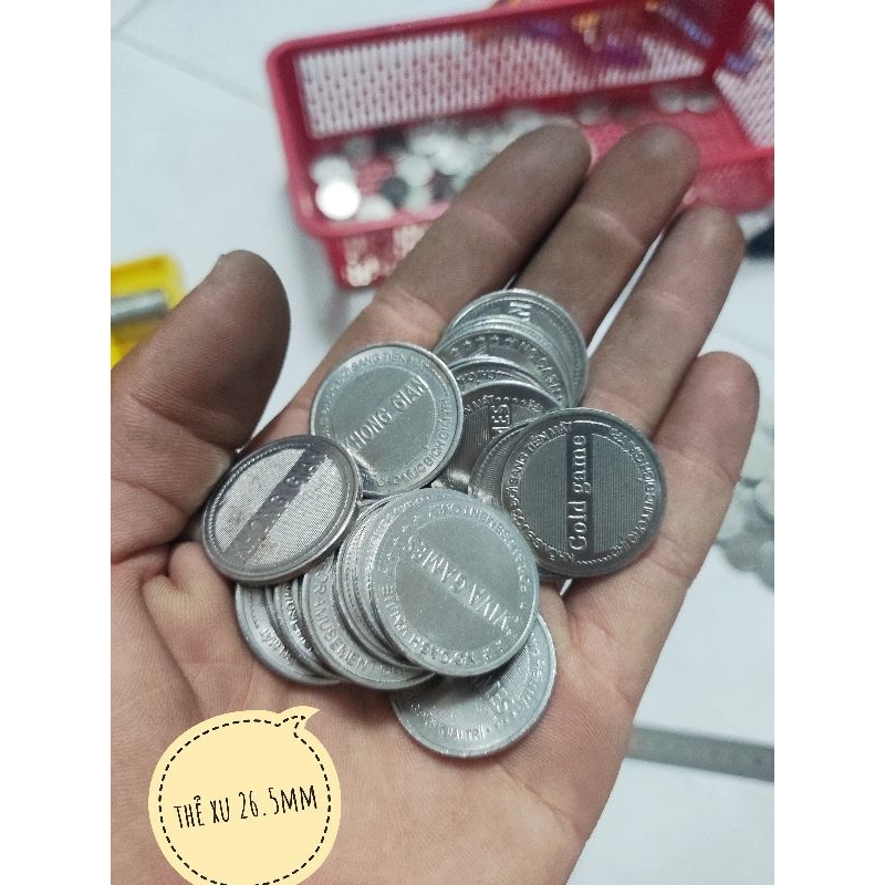 Thẻ xu máy game 26.5mm combo 10thẻ hình lộn xộn cũ đã sử dụng