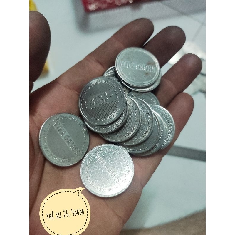 Thẻ xu máy game 26.5mm combo 10thẻ hình lộn xộn cũ đã sử dụng