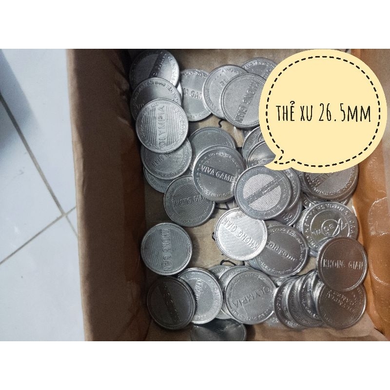 Thẻ xu máy game 26.5mm combo 10thẻ hình lộn xộn cũ đã sử dụng