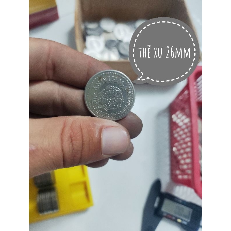 Thẻ xu máy game 26mm combo 10thẻ hình lộn xộn cũ đã sử dụng