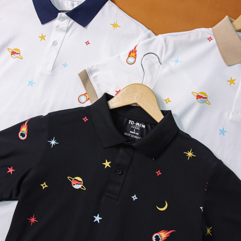 ÁO THUN NAM POLO PHỐI HOẠ TIẾT- Vải Cotton Cá Sấu XỊN XÒ PLTN