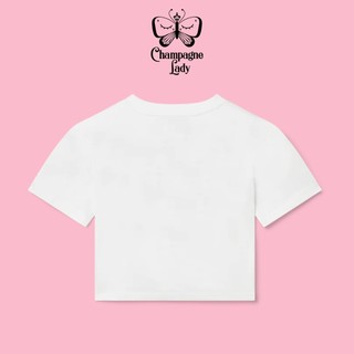Áo thun baby tee trắng croptop
