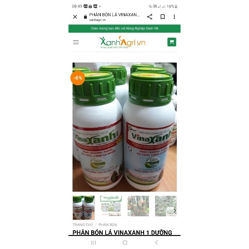 Phân bón Binaxanh 1, vinaxanh 4 phun ra đọt , dưỡng lớn trái